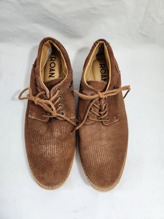 Roan Oxford Derby Dress Shoes Men Size 9.5 Brown Lace Up Casual Party